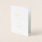 Photo & Gold Silver Foil Graduation & Party Invite (Front)