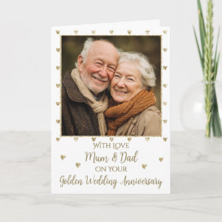 Photo Golden Wedding Anniversary 50 years Card