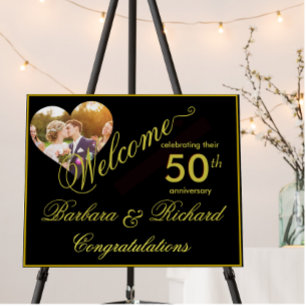 Photo Golden Wedding Anniversary Welcome  Foam Board