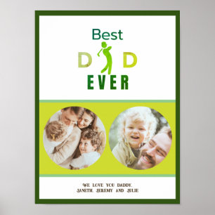 Photo Golf Best Dad Ever Cool Modern Fathers Day Poster