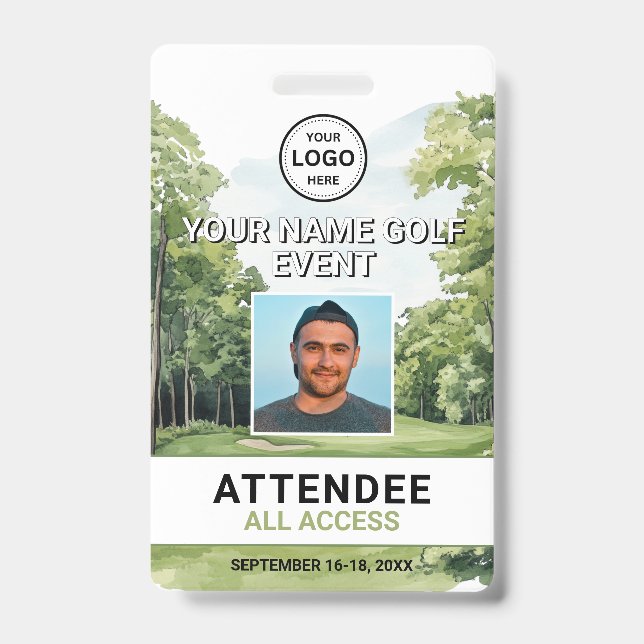 Photo Golf Event Badge (Front)