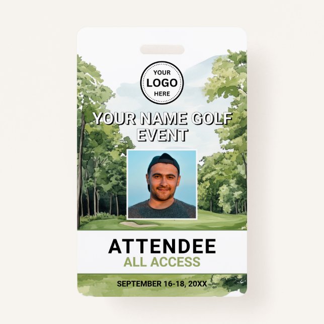 Photo Golf Event Badge (Front)