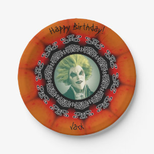 Photo Gothic Happy Birthday/Halloween Paper Plates