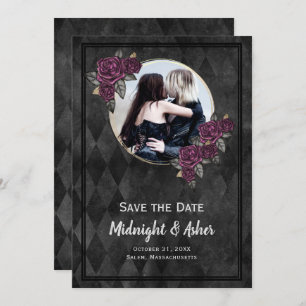 Photo Gothic Roses Save The Date
