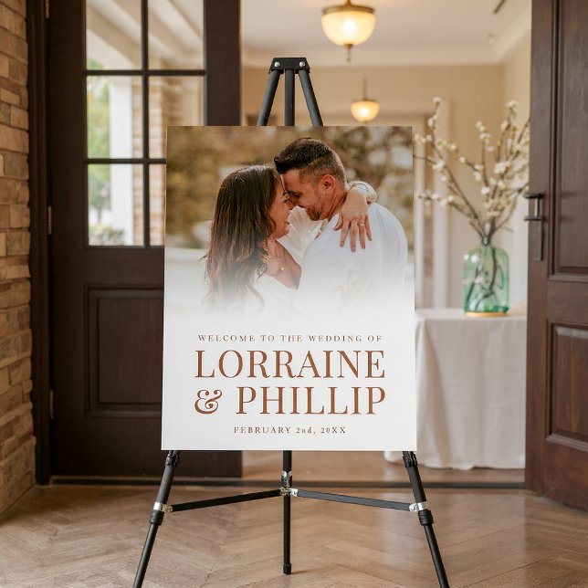 Photo gradient wedding bold welcome sign (Photo gradient wedding bold welcome sign.)