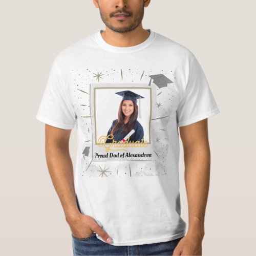 Photo Graduate Graduating Proud Dad Personalize  T_Shirt