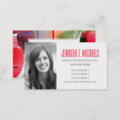 Photo Graduation | Abstract Art Collage Calling Card (Front/Back)