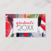 Photo Graduation | Abstract Art Collage Calling Card (Back)