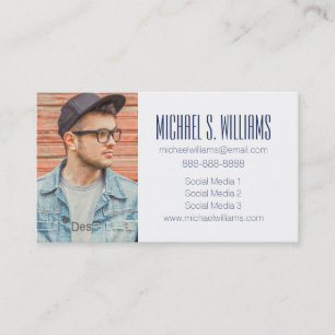 Photo Graduation Abstract Blue Ice Crsytals Calling Card