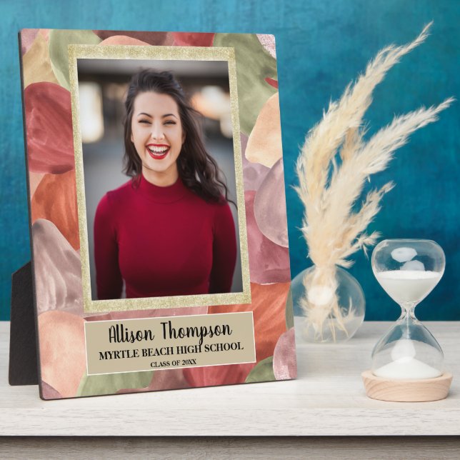 Photo Graduation Abstract Nature Tabletop Plaque (Side)