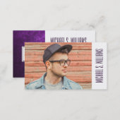 Photo Graduation | Abstract Purple Calling Card (Front/Back)