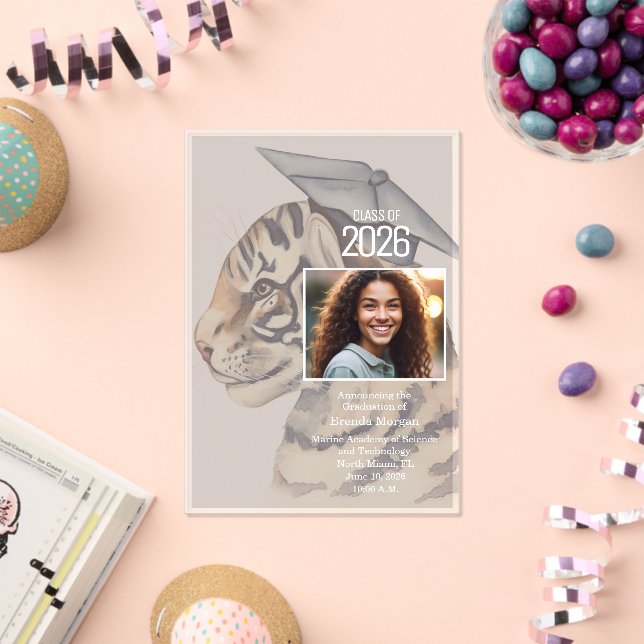 Photo Graduation Announcement Acrylic Invitation (Insitu (Celebration))