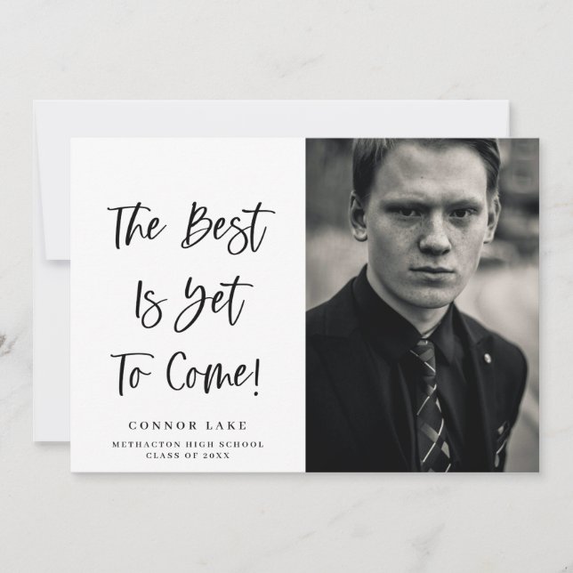 Photo Graduation Announcement Best is Yet to Come (Front)