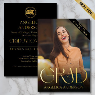 Photo Graduation Announcement Foil Invitation