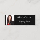 Photo graduation announcement tag name card black