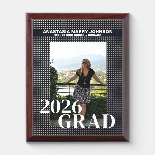  Photo Graduation  Award Plaque (Vertical)