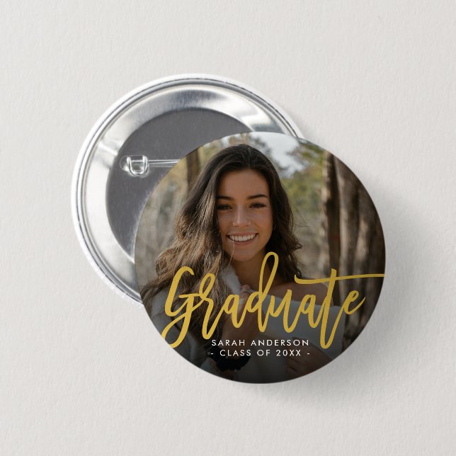Photo Graduation Button (Front & Back)