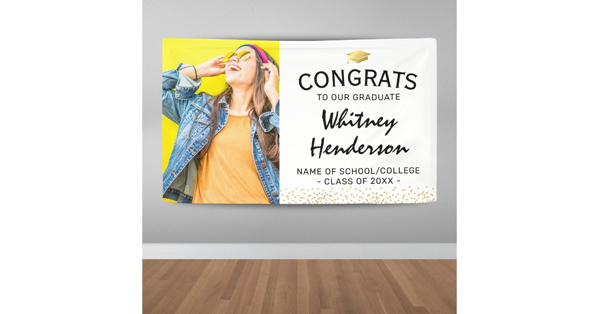 Photo Graduation Congratulations Banner | Zazzle
