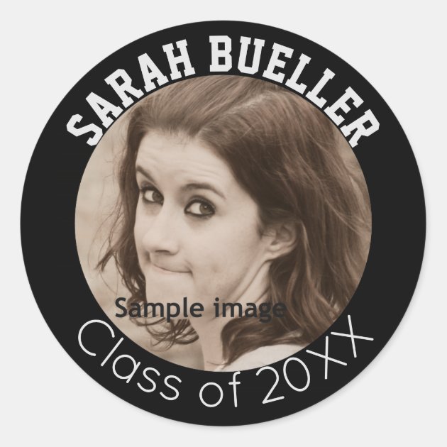 Photo Graduation | Create Your Own Name Class Year Classic Round Sticker