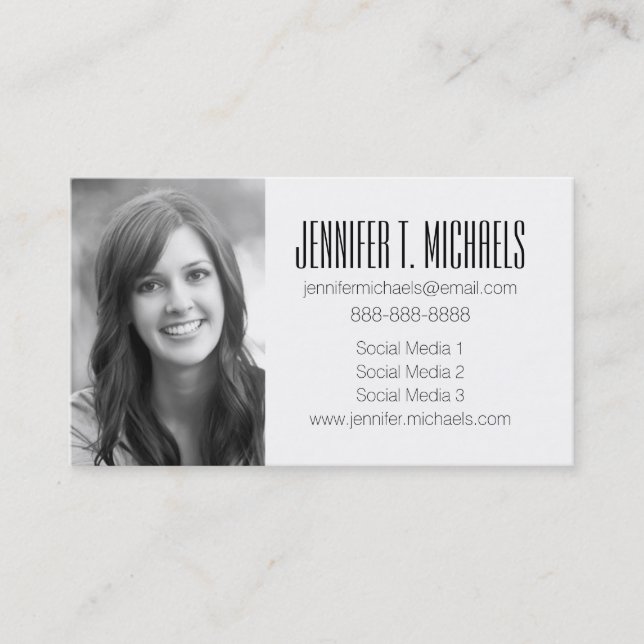 Photo Graduation | Damask Pattern Calling Card (Front)