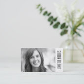 Photo Graduation | Dark Color Emo Pattern Calling Card (Standing Front)