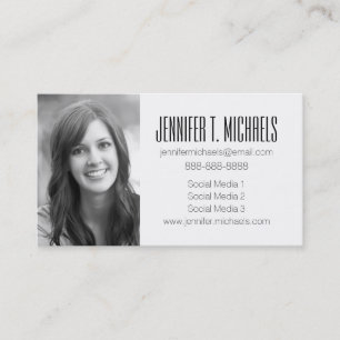 Photo Graduation   Floral Watercolor Calling Card
