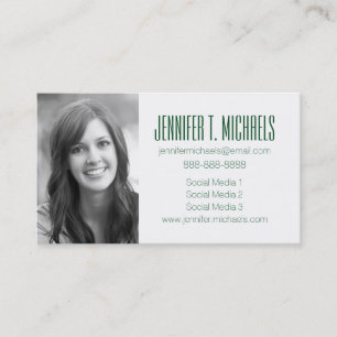 Photo Graduation   Green Palm Leaves Calling Card