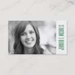 Photo Graduation | Green Palm Tree Pattern Calling Card