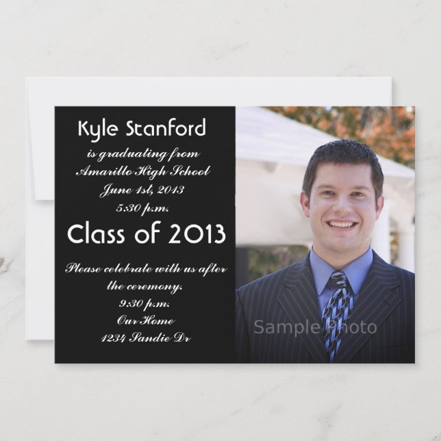 Photo Graduation Invitation (Front)