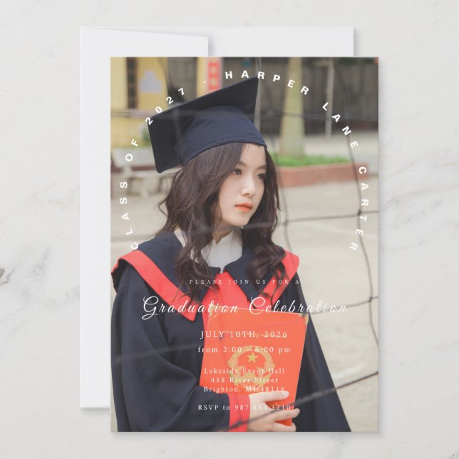 Photo Graduation Invitation, Class of 2026 Invitation (Front)