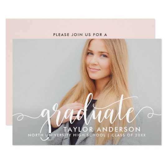 Photo Graduation Invitation | Graduate in Script