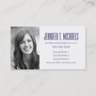 Photo Graduation   Lavendar Seashells Calling Card