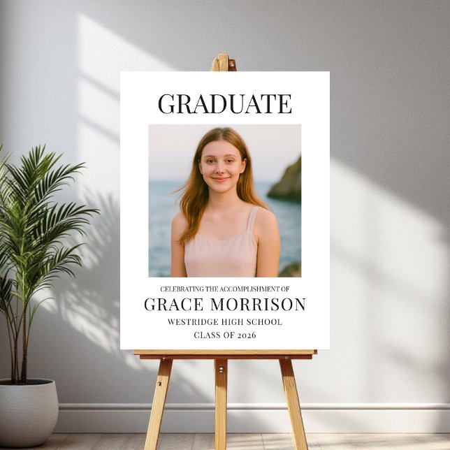 Photo Graduation Modern Graduate  Foam Board (Creator Uploaded)