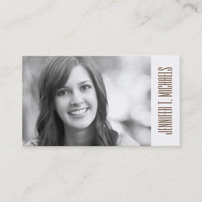 Photo Graduation | Modern ikat pattern Calling Card (Front)