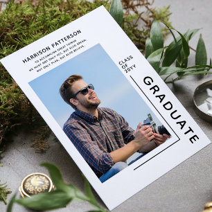 Photo Graduation Modern Script Inspirational Quote