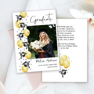 Photo Graduation Party Balloons Announcement