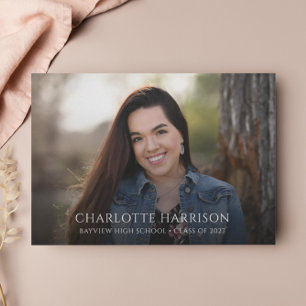 Photo Graduation Party Bohemian Floral  Invitation