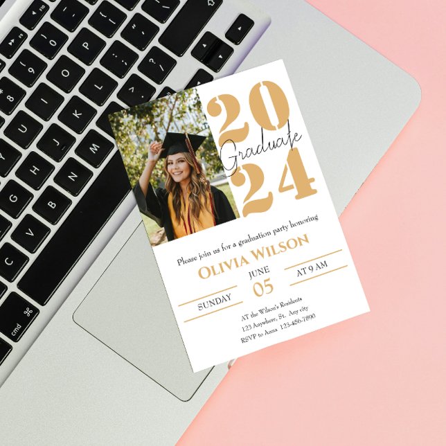 Photo Graduation Party Custom Invites  (Front)