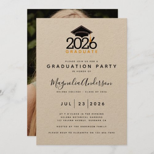 Photo Graduation Party Invitation