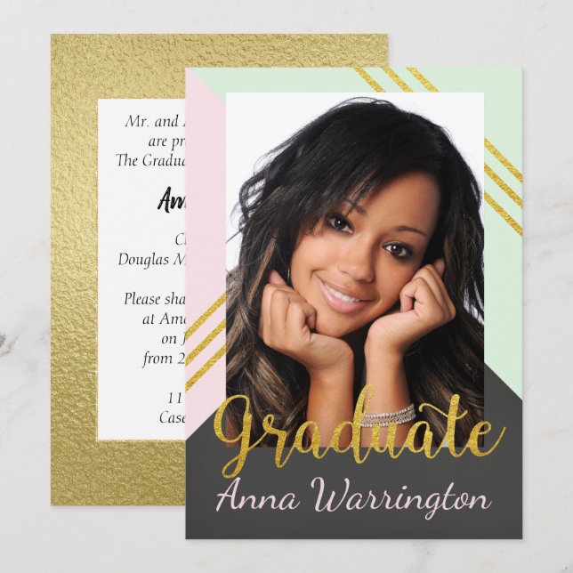Photo Graduation Party Invitation (Front/Back)