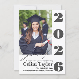 Photo Graduation Party Invitation 2026 - Custom
