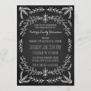 Photo Graduation Party Invitation Chalkboard