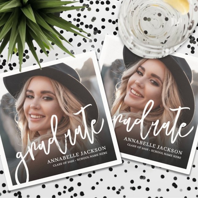 Photo Graduation Party Napkins (Photo Graduation Party Napkins)