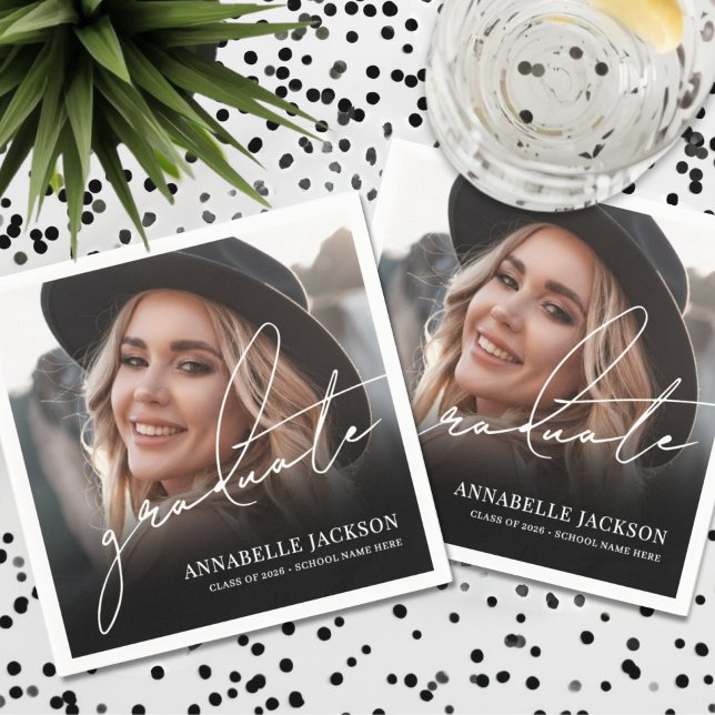Photo Graduation Party Napkins (Photo Graduation Party Napkins)