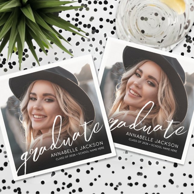 Photo Graduation Party Napkins (Photo Graduation Party Napkins)