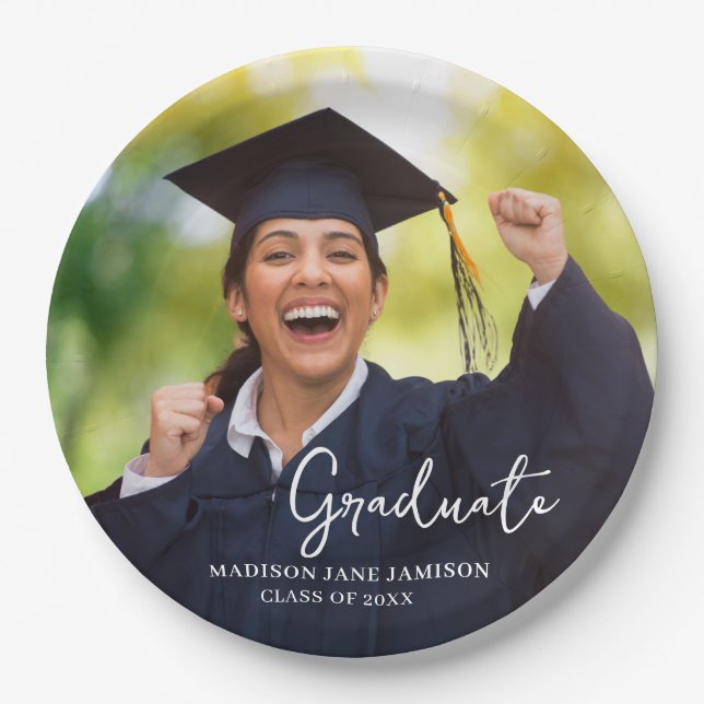 Photo Graduation Party  Paper Plates (Front)