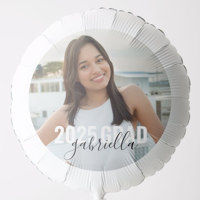 Photo Graduation Personalized 2025 Grad Balloon (Front)
