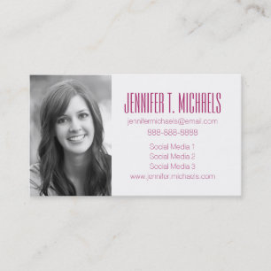 Photo Graduation   Pink Flamingos Calling Card