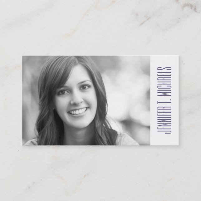Photo Graduation | Purple Arabic Geometric Pattern Calling Card (Front)
