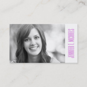 Photo Graduation   Purple Orchid Pattern Calling Card